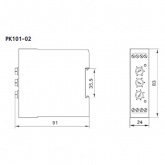 Реле контроля фаз DEKraft 380В 50Гц 1NO/NC 5A тип 02 серии РК-101