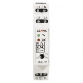 Трехфазное реле контроля падения напряжения и чередования фаз Zamel 10А Umin170-200В