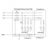 Ограничитель перенапряжения Новатек ОПН-М 1П 380В In 5kA Imax 10kA D (класс III)