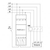 Трехфазное реле напряжения, перекоса и последовательности фаз Новатек РНПП-311.1
