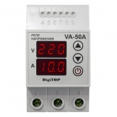 Однофазное реле контроля напряжения VA-50 50A на DIN-рейку DigiTOP
