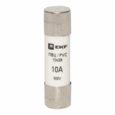 Плавкая вставка цилиндрическая EKF ПВЦ (10х38) 10А