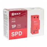 Устройство защиты от импульсных перенапряжений EKF Класс 1 Iimp 25kA (10/350?s) 1P 2 модуля