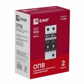 Ограничитель импульсных напряжений EKF ОПВ-C/2P In 20кА 400В с индикатором