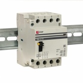 Контактор модульный EKF КМ РУ 63А 4NO 230В AC 3 модуля с ручным управлением
