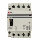 Контактор модульный EKF КМ РУ 25А 4NO 230В AC 3 модуля с ручным управлением