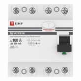 УЗО EKF PROxima ВД-100 4P 100А/300мА (электромеханическое) АС (ВДТ)