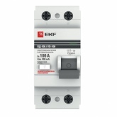 УЗО EKF PROxima ВД-100 2P 100А/300мА (электромеханическое) АС (ВДТ)