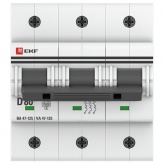 Автоматический выключатель EKF PROxima ВА 47-125 3P 80А (D) 15кА (автомат электрический)