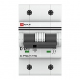 Автоматический выключатель EKF PROxima ВА 47-125 2P 125А (D) 15кА (автомат электрический)