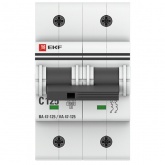 Автоматический выключатель EKF PROxima ВА 47-125 2P 125А (C) 15кА (автомат электрический)