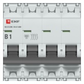 Автоматический выключатель EKF PROxima ВА 47-63N 4P 1А (B) 6кА (автомат электрический)