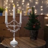 Фигура Neon-Night светодиодная на подставке Подсвечник со свечками, 50см белый