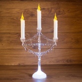 Фигура Neon-Night светодиодная на подставке Подсвечник со свечками, 50см белый