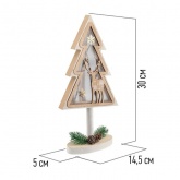 Деревянная фигурка с подсветкой Neon-Night Елка на подставке 14,5х5х30 см