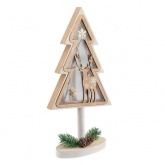 Деревянная фигурка с подсветкой Neon-Night Елка на подставке 14,5х5х30 см