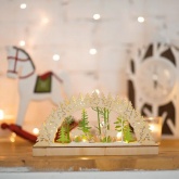 Деревянная фигурка с подсветкой Neon-Night Семейство оленей 30х5х15,7 см