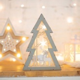 Деревянная фигурка с подсветкой Neon-Night Елочка 20х6,5х29 см