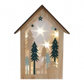Деревянная фигурка с подсветкой Neon-Night Домик в лесу 19х6х26 см
