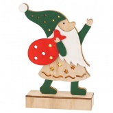 Деревянная фигурка с подсветкой Neon-Night Дед Мороз 18 см