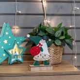 Деревянная фигурка с подсветкой Neon-Night Дед Мороз 18 см