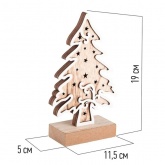 Деревянная фигурка с подсветкой Neon-Night Елочка 11,5x5x19 см