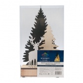 Деревянная фигурка с подсветкой Neon-Night Елочка с оленем 12x6x21,5 см