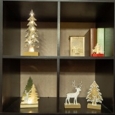 Деревянная фигурка с подсветкой Neon-Night Елочка с оленем 12x6x21,5 см