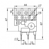 Реле электротепловое ЭРА PRO РТИ-1307 1,6-2,5А для контакторов КМИ