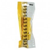 Вилка с заземлением ИЭК Омега ВБп3-1-0м 2Р+Е 16А прямая каучук IP44 желтая