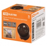 Накладная розетка TV-R-SAT проходная TDM Болонь фарфор коричневый