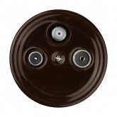 Накладная розетка TV-R-SAT оконечная TDM Болонь фарфор коричневый