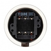 Накладной выключатель 1-клавишный перекрёстный TDM Болонь с ручкой (бантик) 10А фарфор коричневый