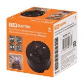 Накладной выключатель 2-клавишный TDM Болонь с ручкой (бантик) 10А фарфор коричневый