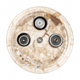 Накладная розетка TV-R-SAT проходная TDM Болонь фарфор мраморный