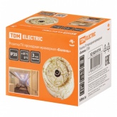 Накладная розетка TV проходная TDM Болонь фарфор мраморный