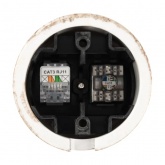 Накладная розетка RJ11+RJ45 двойная TDM Болонь фарфор мраморный