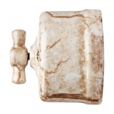 Накладной выключатель 1-клавишный перекрёстный TDM Болонь с ручкой (бантик) 10А фарфор мраморный