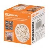 Накладной выключатель 1-клавишный перекрёстный TDM Болонь с ручкой (бантик) 10А фарфор мраморный