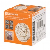 Накладной выключатель 1-клавишный проходной TDM Болонь с ручкой (бантик) 10А фарфор мраморный