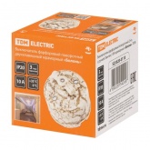 Накладной выключатель 2-клавишный TDM Болонь с ручкой (бантик) 10А фарфор мраморный