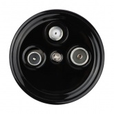 Накладная розетка TV-R-SAT проходная TDM Болонь фарфор черный