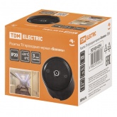 Накладная розетка TV проходная TDM Болонь фарфор черный