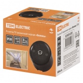 Накладная розетка TV оконечная TDM Болонь фарфор черный