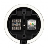 Накладная розетка RJ11+RJ45 двойная TDM Болонь фарфор черный