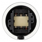 Накладной выключатель 1-клавишный перекрёстный TDM Болонь с ручкой (бантик) 10А фарфор черный