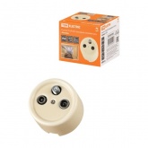 Накладная розетка TV-R-SAT проходная TDM Болонь фарфор слоновая кость (бежевый)