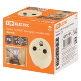 Накладная розетка TV-R-SAT проходная TDM Болонь фарфор слоновая кость (бежевый)