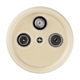 Накладная розетка TV-R-SAT оконечная TDM Болонь фарфор слоновая кость (бежевый)