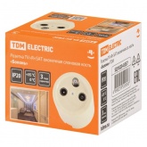 Накладная розетка TV-R-SAT оконечная TDM Болонь фарфор слоновая кость (бежевый)